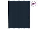 vidaXL 317192 Roof Panels 36 Pcs Galvanised Steel Anthracite 60x45cm vidaXL 317192 Roof Panels 36 Pcs Galvanised Steel Anthracite 60x45cm