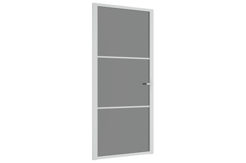 vidaXL 350586 Interior Door 93x201.5cm White Esg Glass And Aluminium vidaXL 350586 Interior Door 93x201.5cm White Esg Glass And Aluminium