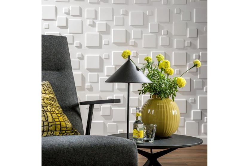 Wallart 412823 3d Wall Panels Squares 12 Pcs Ga-wa09 Wallart 412823 3d Wall Panels Squares 12 Pcs Ga-wa09