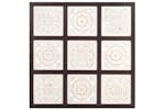 vidaXL 321654 Hand-carved Wall Panel Mdf 60x60x1.5cm Brown And White vidaXL 321654 Hand-carved Wall Panel Mdf 60x60x1.5cm Brown And White
