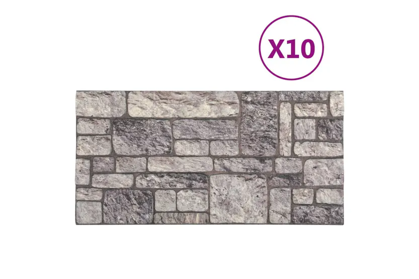 vidaXL 149586 3d Wall Panels With Light Grey Brick Design 10 Pcs Eps vidaXL 149586 3d Wall Panels With Light Grey Brick Design 10 Pcs Eps