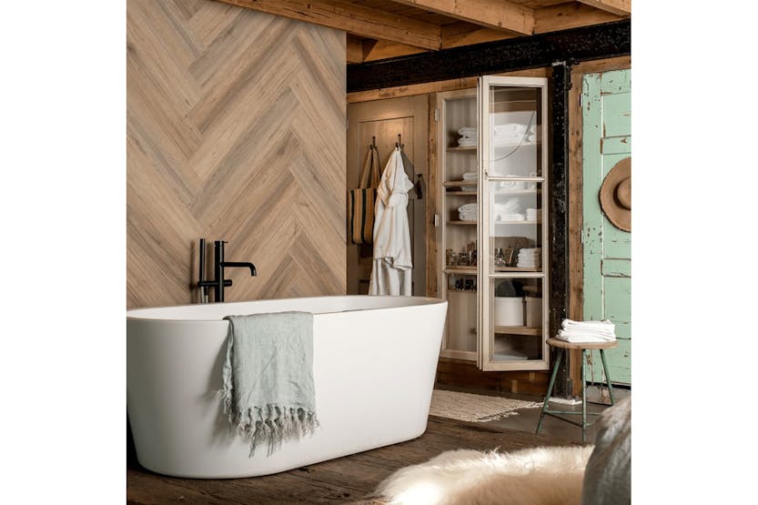 Wallart 432694 Wood Look Planks Natural Oak Latte Brown Wallart 432694 Wood Look Planks Natural Oak Latte Brown