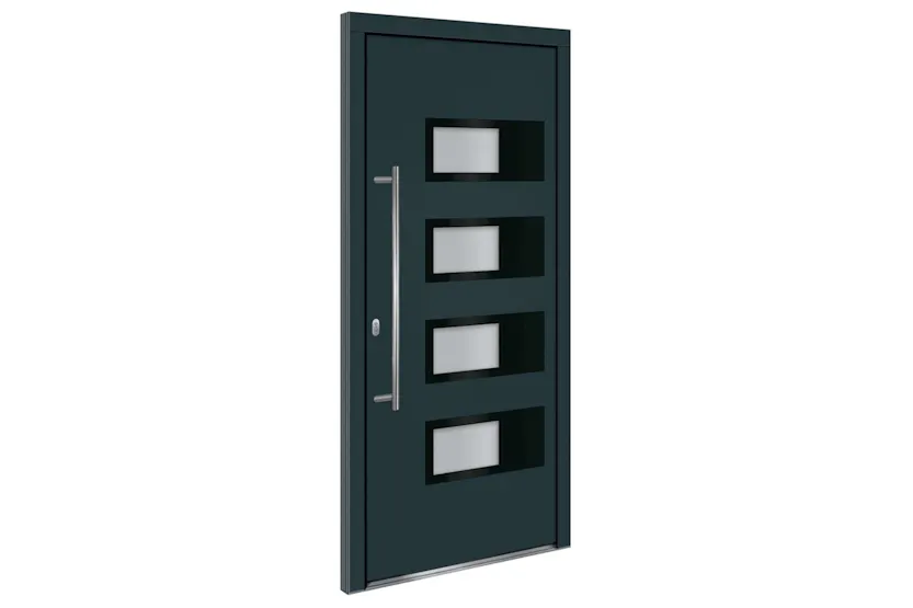 vidaXL 3157072 Front Door Anthracite 100x210cm Aluminium And Pvc vidaXL 3157072 Front Door Anthracite 100x210cm Aluminium And Pvc