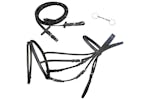 vidaXL 90895 Leather Flash Bridle With Reins And Bit Black Pony vidaXL 90895 Leather Flash Bridle With Reins And Bit Black Pony