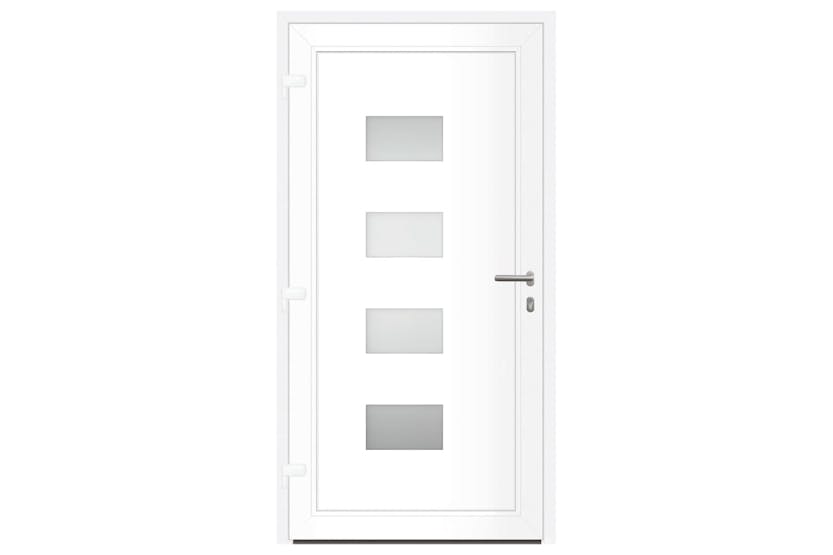 vidaXL 3157067 Front Door White 110x210cm Aluminium And Pvc vidaXL 3157067 Front Door White 110x210cm Aluminium And Pvc