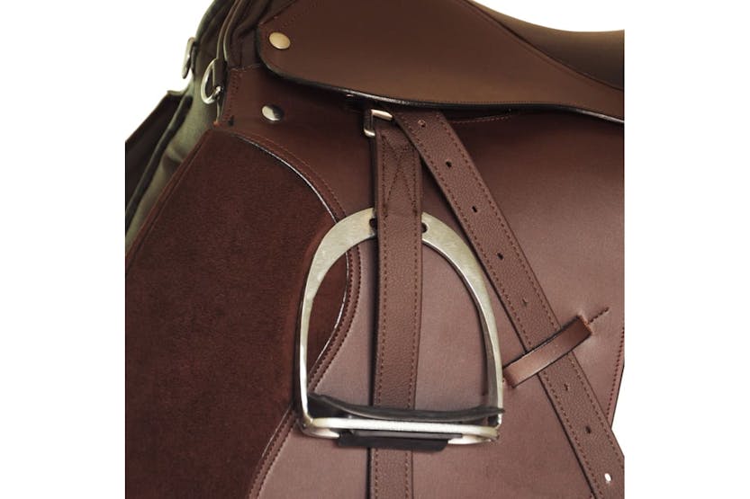 vidaXL 90646 Horse Riding Saddle Set 16" Real Leather Brown 14cm 5-in-1 vidaXL 90646 Horse Riding Saddle Set 16" Real Leather Brown 14cm 5-in-1