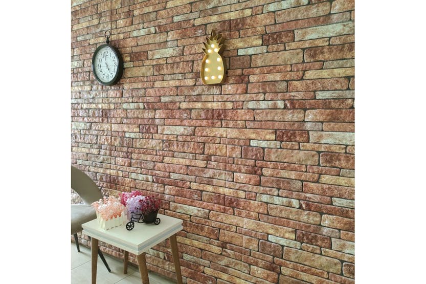 vidaXL 149583 3d Wall Panels With Brown Brick Design 10 Pcs Eps vidaXL 149583 3d Wall Panels With Brown Brick Design 10 Pcs Eps