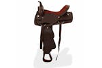 vidaXL 91347 Western Saddle. Headstall&breast Collar Real Leather 15" Brown vidaXL 91347 Western Saddle. Headstall&breast Collar Real Leather 15" Brown
