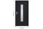 vidaXL 3187900 Front Door Anthracite 98x208cm Pvc vidaXL 3187900 Front Door Anthracite 98x208cm Pvc