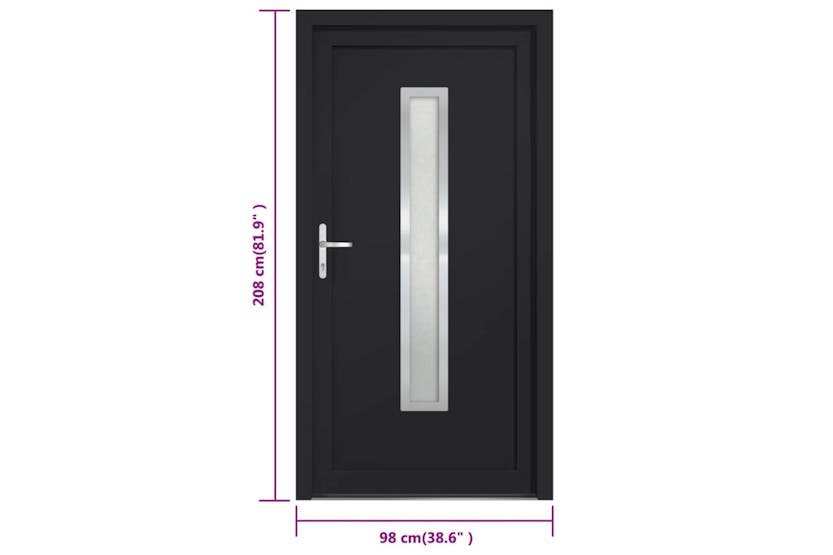 vidaXL 3187900 Front Door Anthracite 98x208cm Pvc vidaXL 3187900 Front Door Anthracite 98x208cm Pvc