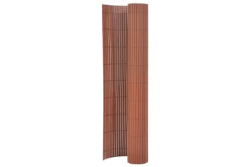 vidaXL 317164 Double-sided Garden Fence 110x500cm Brown vidaXL 317164 Double-sided Garden Fence 110x500cm Brown