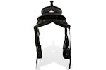 vidaXL 91356 Western Saddle. Headstall&breast Collar Real Leather 13" Black vidaXL 91356 Western Saddle. Headstall&breast Collar Real Leather 13" Black
