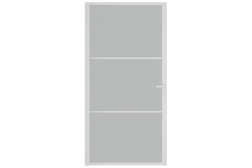 vidaXL 350579 Interior Door 102.5x201.5cm White Matt Glass And Aluminium vidaXL 350579 Interior Door 102.5x201.5cm White Matt Glass And Aluminium
