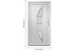 vidaXL 3187869 Front Door White 98x200cm Pvc vidaXL 3187869 Front Door White 98x200cm Pvc