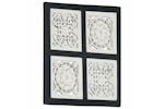 vidaXL 321656 Hand-carved Wall Panel Mdf 40x40x1.5cm Black And White vidaXL 321656 Hand-carved Wall Panel Mdf 40x40x1.5cm Black And White