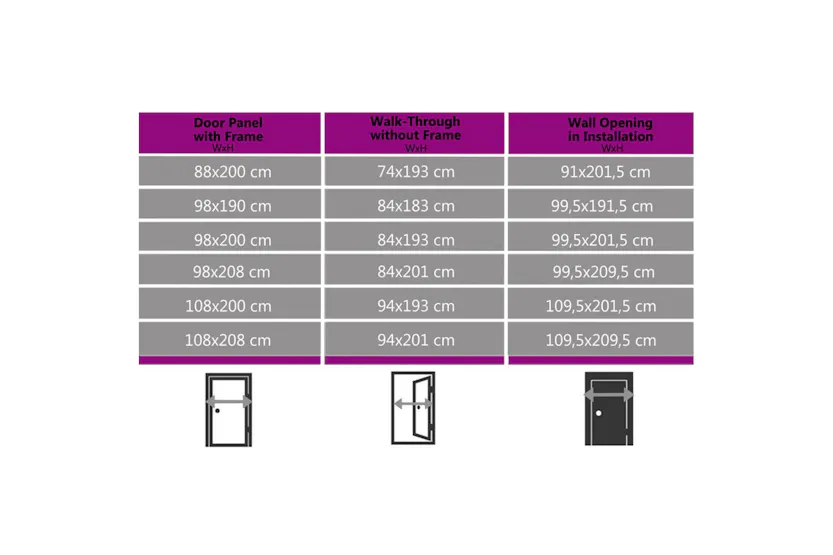 vidaXL 279228 Front Door White 108x208cm vidaXL 279228 Front Door White 108x208cm