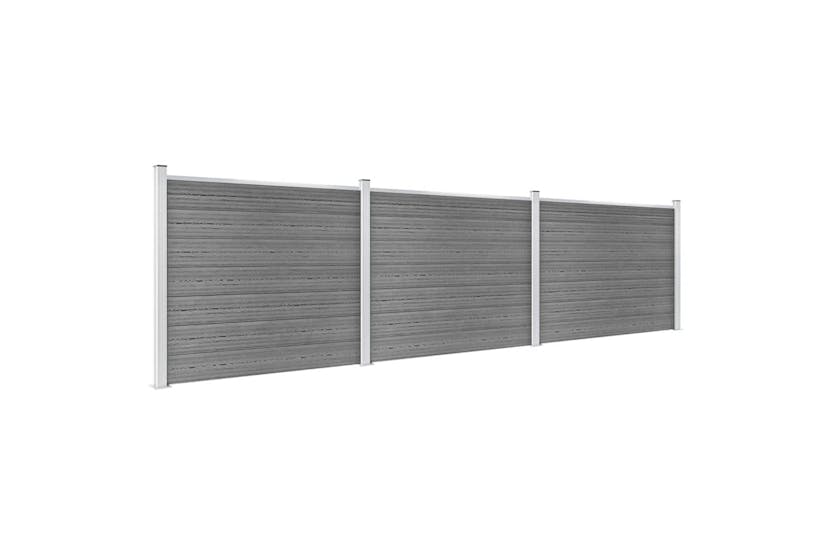vidaXL 3070456 Fence Panel Set Wpc 526x146cm Grey vidaXL 3070456 Fence Panel Set Wpc 526x146cm Grey