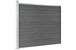 vidaXL 3070461 Fence Panel Set Wpc 699x146cm Black vidaXL 3070461 Fence Panel Set Wpc 699x146cm Black