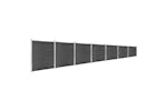 vidaXL 3070434 Fence Panel Set Wpc 1218x186cm Black vidaXL 3070434 Fence Panel Set Wpc 1218x186cm Black