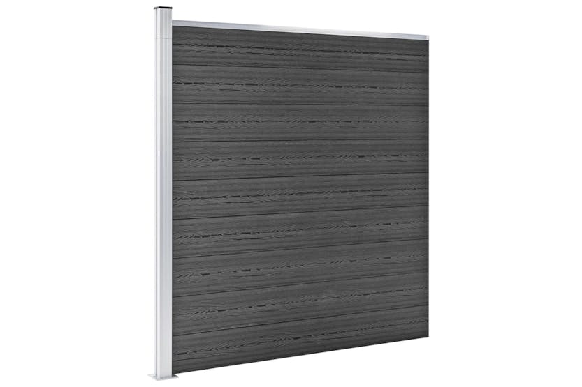vidaXL 3070435 Fence Panel Set Wpc 1391x186cm Black vidaXL 3070435 Fence Panel Set Wpc 1391x186cm Black
