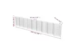 vidaXL 143573 Gabion Wall Galvanised Steel 630x30x100cm vidaXL 143573 Gabion Wall Galvanised Steel 630x30x100cm