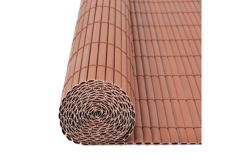 vidaXL 43630 Double-sided Garden Fence Pvc 90x500cm Brown vidaXL 43630 Double-sided Garden Fence Pvc 90x500cm Brown