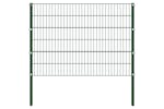 vidaXL 278665 Fence Panel With Posts Iron 8.5x1.2 M Green vidaXL 278665 Fence Panel With Posts Iron 8.5x1.2 M Green