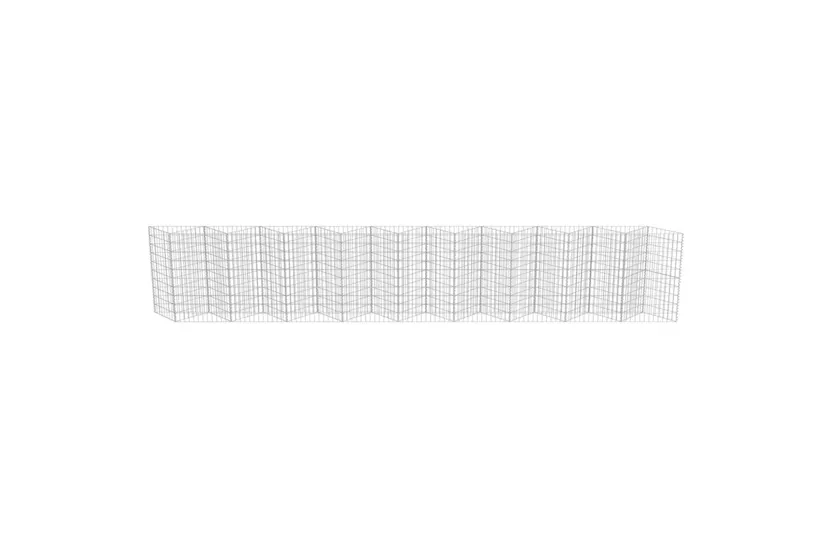 vidaXL 143573 Gabion Wall Galvanised Steel 630x30x100cm vidaXL 143573 Gabion Wall Galvanised Steel 630x30x100cm