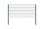 vidaXL 278613 Fence Panel With Posts Iron 17x0.8 M Green vidaXL 278613 Fence Panel With Posts Iron 17x0.8 M Green