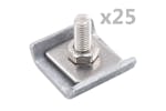 vidaXL 144500 Grid Mat Connector 25 Sets Silver vidaXL 144500 Grid Mat Connector 25 Sets Silver
