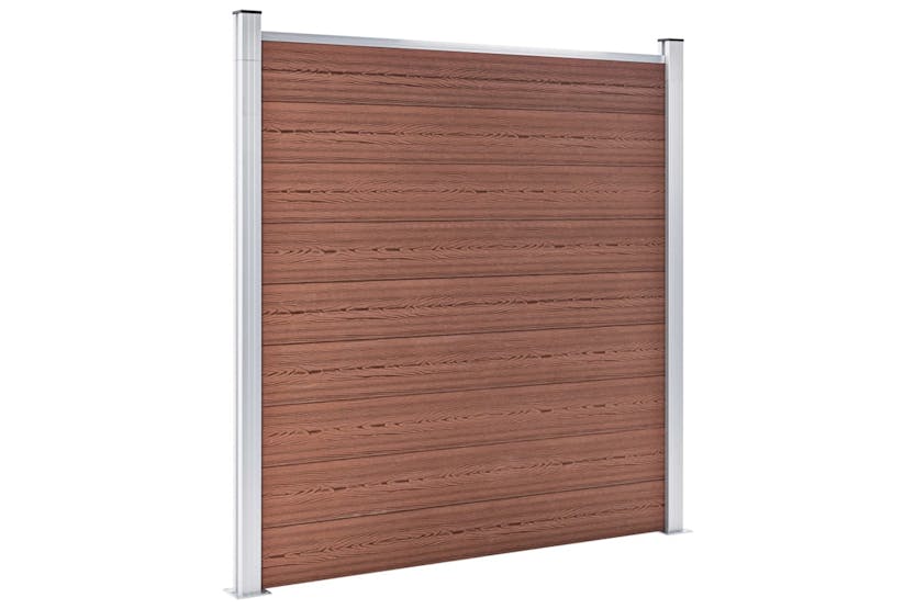 vidaXL 3053221 Wpc Fence Set 7 Square + 1 Slanted 1311x186cm Brown vidaXL 3053221 Wpc Fence Set 7 Square + 1 Slanted 1311x186cm Brown