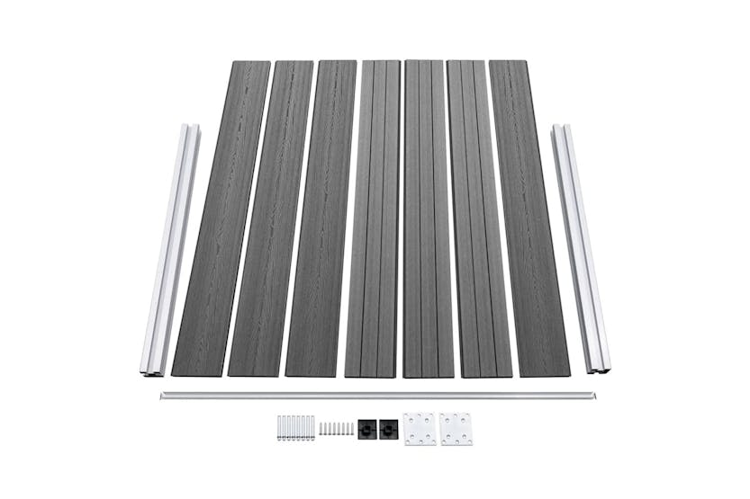 vidaXL 3070456 Fence Panel Set Wpc 526x146cm Grey vidaXL 3070456 Fence Panel Set Wpc 526x146cm Grey