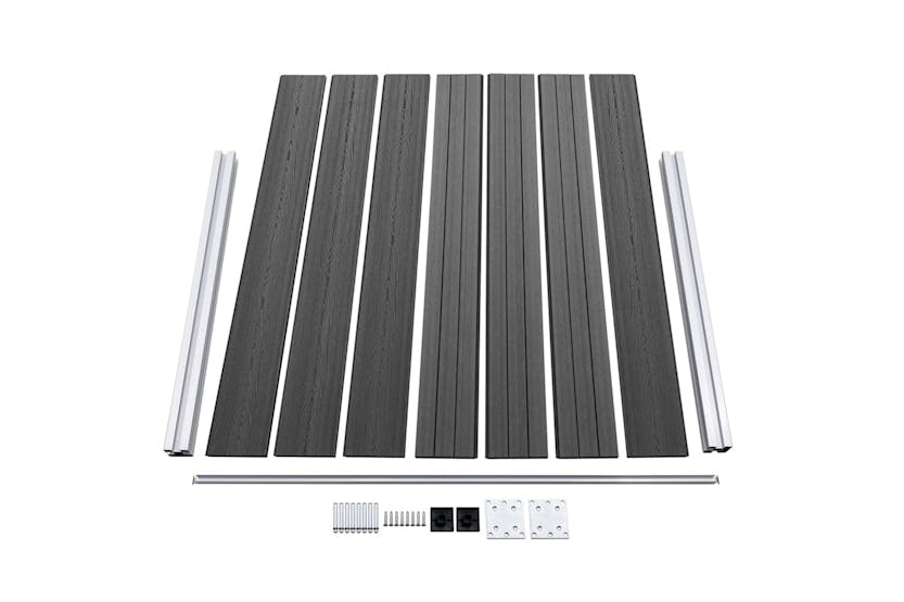 vidaXL 3070461 Fence Panel Set Wpc 699x146cm Black vidaXL 3070461 Fence Panel Set Wpc 699x146cm Black