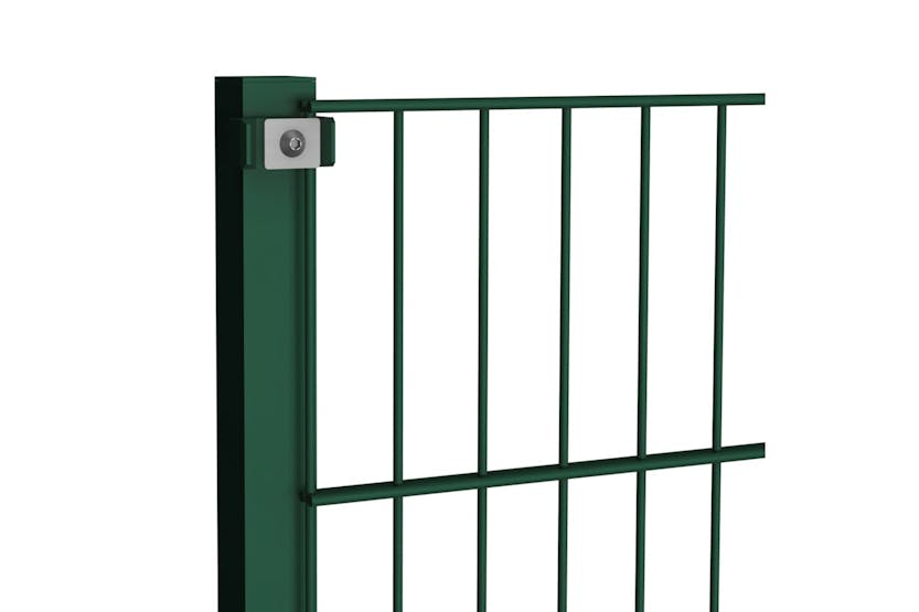 vidaXL 278605 Fence Panel With Posts Iron 3.4x0.8 M Green vidaXL 278605 Fence Panel With Posts Iron 3.4x0.8 M Green