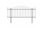 vidaXL 277733 Garden Fence With Spear Top Steel (1.25-1.5)x6.8 M Black vidaXL 277733 Garden Fence With Spear Top Steel (1.25-1.5)x6.8 M Black