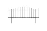 vidaXL 277709 Garden Fence With Spear Top Steel (0.5-0.75)x11.9 M Black vidaXL 277709 Garden Fence With Spear Top Steel (0.5-0.75)x11.9 M Black