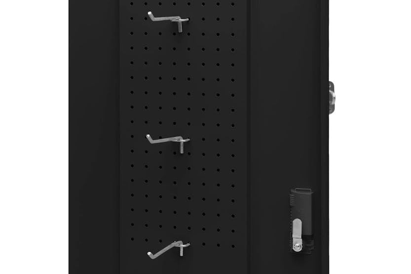 vidaXL 339601 Saddle Cabinet Black 53x53x140cm Steel vidaXL 339601 Saddle Cabinet Black 53x53x140cm Steel