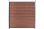 vidaXL 3053224 Wpc Fence Set 10 Square + 1 Slanted 1830x186cm Brown vidaXL 3053224 Wpc Fence Set 10 Square + 1 Slanted 1830x186cm Brown