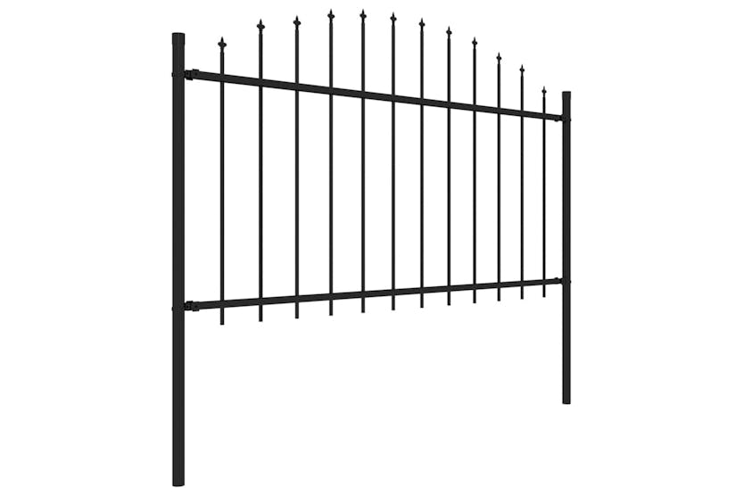 vidaXL 144943 Garden Fence With Spear Top Steel vidaXL 144943 Garden Fence With Spear Top Steel