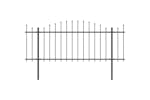 vidaXL 277734 Garden Fence With Spear Top Steel (1.25-1.5)x8.5 M Black vidaXL 277734 Garden Fence With Spear Top Steel (1.25-1.5)x8.5 M Black