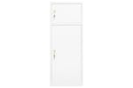 vidaXL 339599 Saddle Cabinet White 53x53x140cm Steel vidaXL 339599 Saddle Cabinet White 53x53x140cm Steel