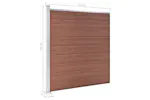 vidaXL 49068 Garden Fence Wpc 175x186cm Brown vidaXL 49068 Garden Fence Wpc 175x186cm Brown