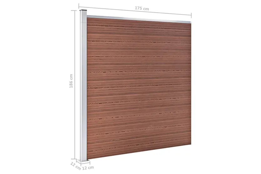 vidaXL 49068 Garden Fence Wpc 175x186cm Brown vidaXL 49068 Garden Fence Wpc 175x186cm Brown