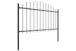 vidaXL 277733 Garden Fence With Spear Top Steel (1.25-1.5)x6.8 M Black vidaXL 277733 Garden Fence With Spear Top Steel (1.25-1.5)x6.8 M Black