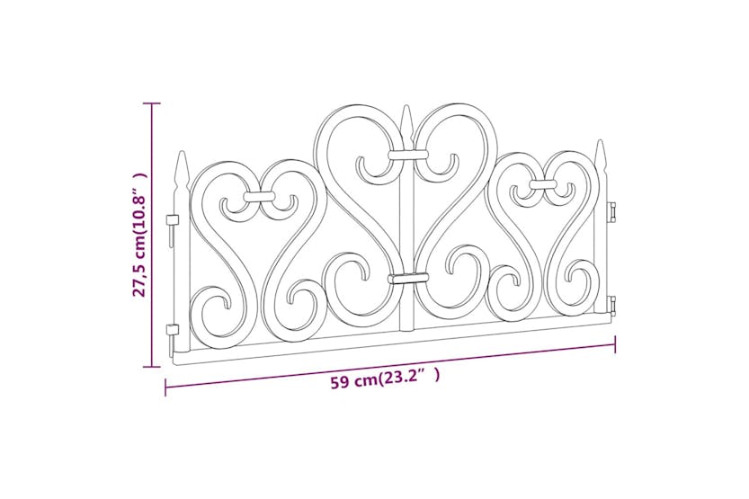 vidaXL 318299 Lawn Edgings 17 Pcs Silver 10 M Pp vidaXL 318299 Lawn Edgings 17 Pcs Silver 10 M Pp