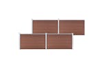 vidaXL 3053245 Garden Fence Wpc 699x106cm Brown vidaXL 3053245 Garden Fence Wpc 699x106cm Brown