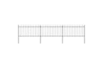 vidaXL 277613 Garden Fence With Spear Top Steel 5.1x1 M Black vidaXL 277613 Garden Fence With Spear Top Steel 5.1x1 M Black