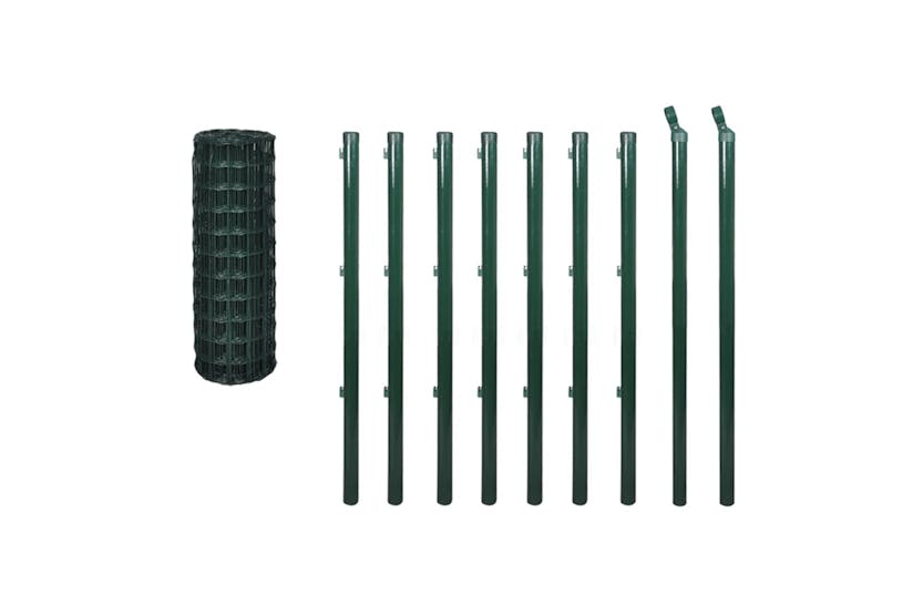 vidaXL 140565 Euro Fence Steel 10x1.0 M Green vidaXL 140565 Euro Fence Steel 10x1.0 M Green