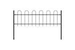 Vidaxl Garden Fence With Hoop Top Steel 1.8 M Black Vidaxl Garden Fence With Hoop Top Steel 1.8 M Black