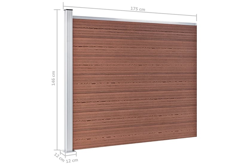 vidaXL 148981 Fence Panel Wpc 175x146cm Brown vidaXL 148981 Fence Panel Wpc 175x146cm Brown